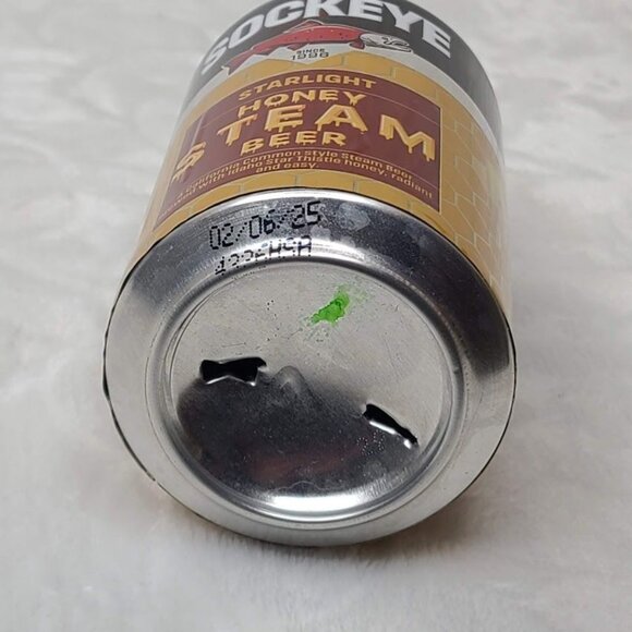 Sockeye Brewing Boise ID Starlight Honey Steam IPA Empty Beer Can Bottom Opened - Picture 7 of 7